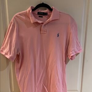 Ralph Lauren Classic Fit Polo with Navy Pony - Soft Pink